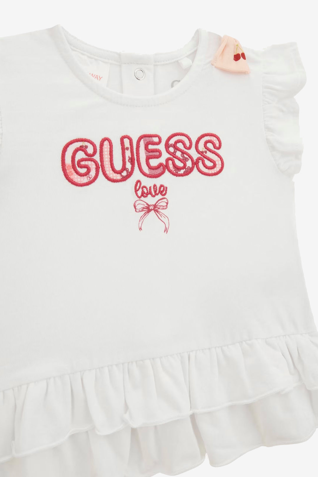 GUESS® Kids "Lula" Peach & Red Cherry Print Top & Shorts | Millie and John