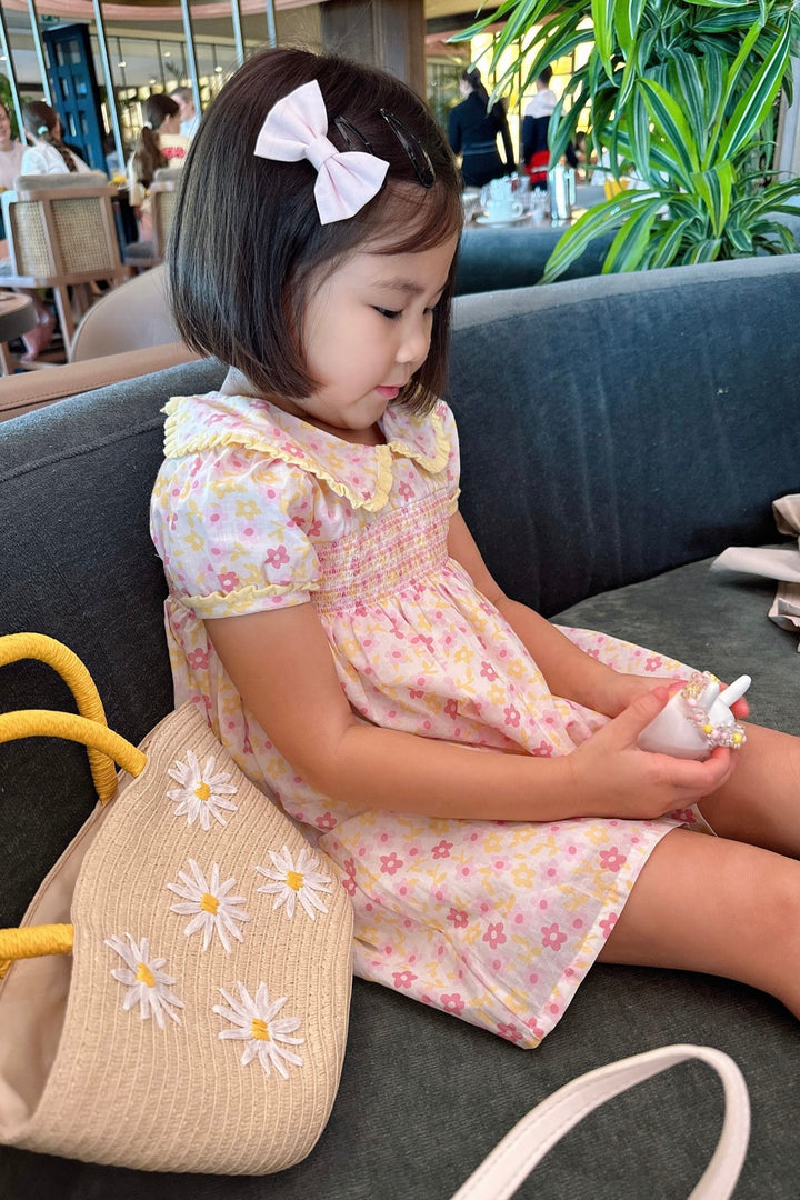 Deolinda "Mirabel" Lemon & Pink Floral Dress | Millie and John