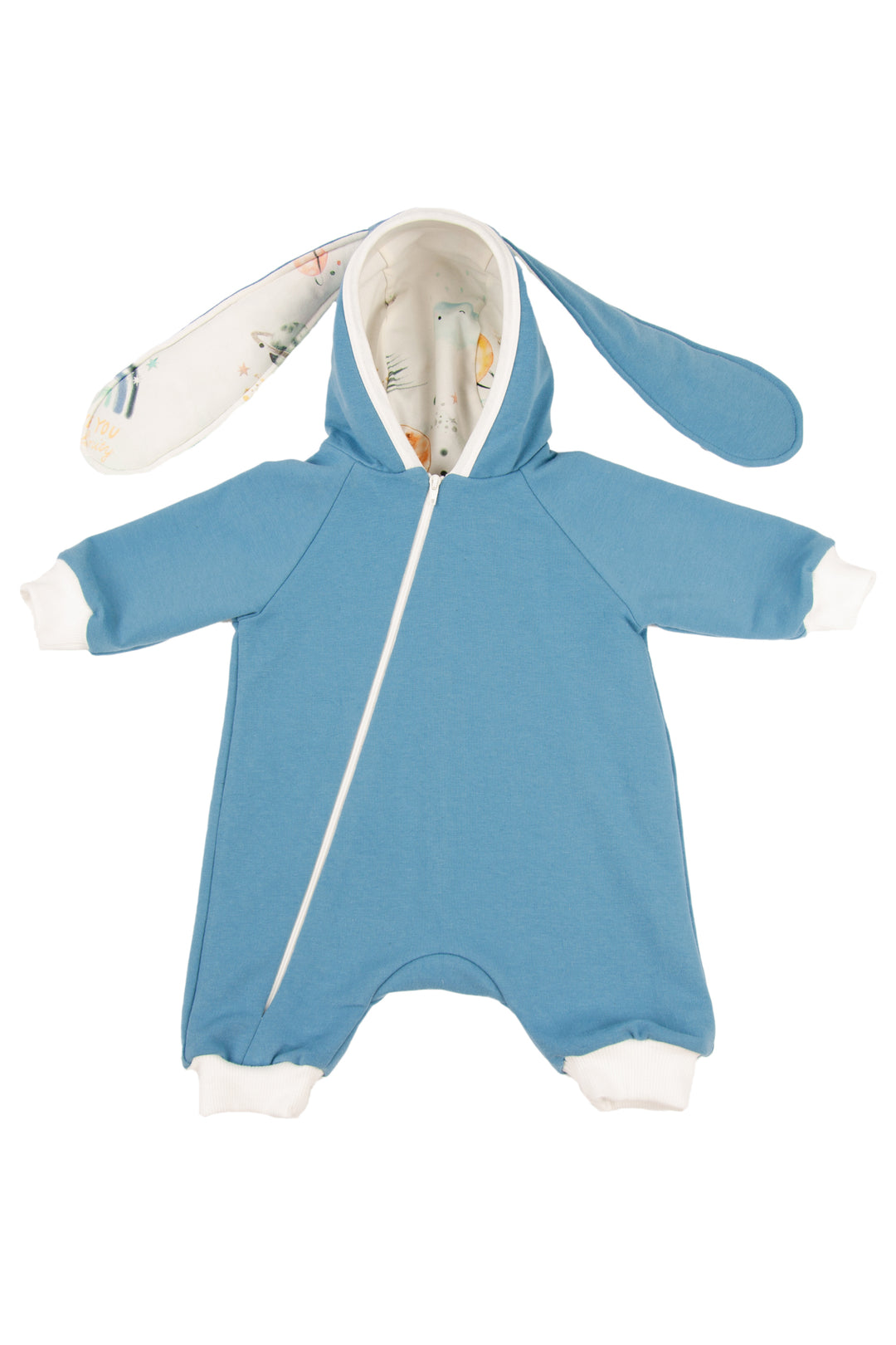 Jamiks "Andrea" Denim Blue Bunny Ear Romper | Millie and John