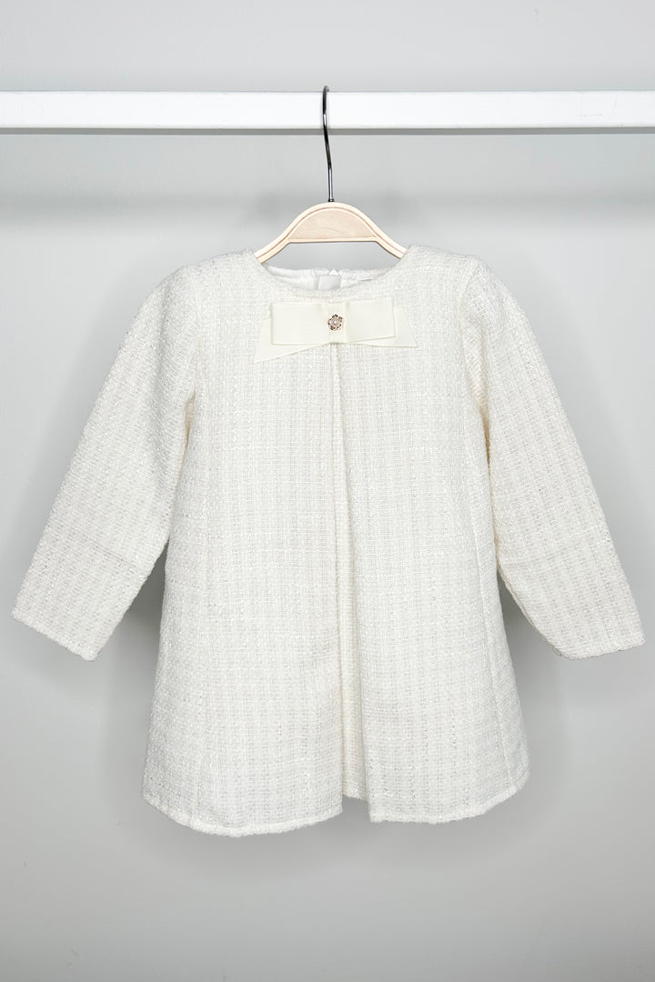 Jamiks "Ayala" Ivory Shimmer Tweed Dress | Millie and John