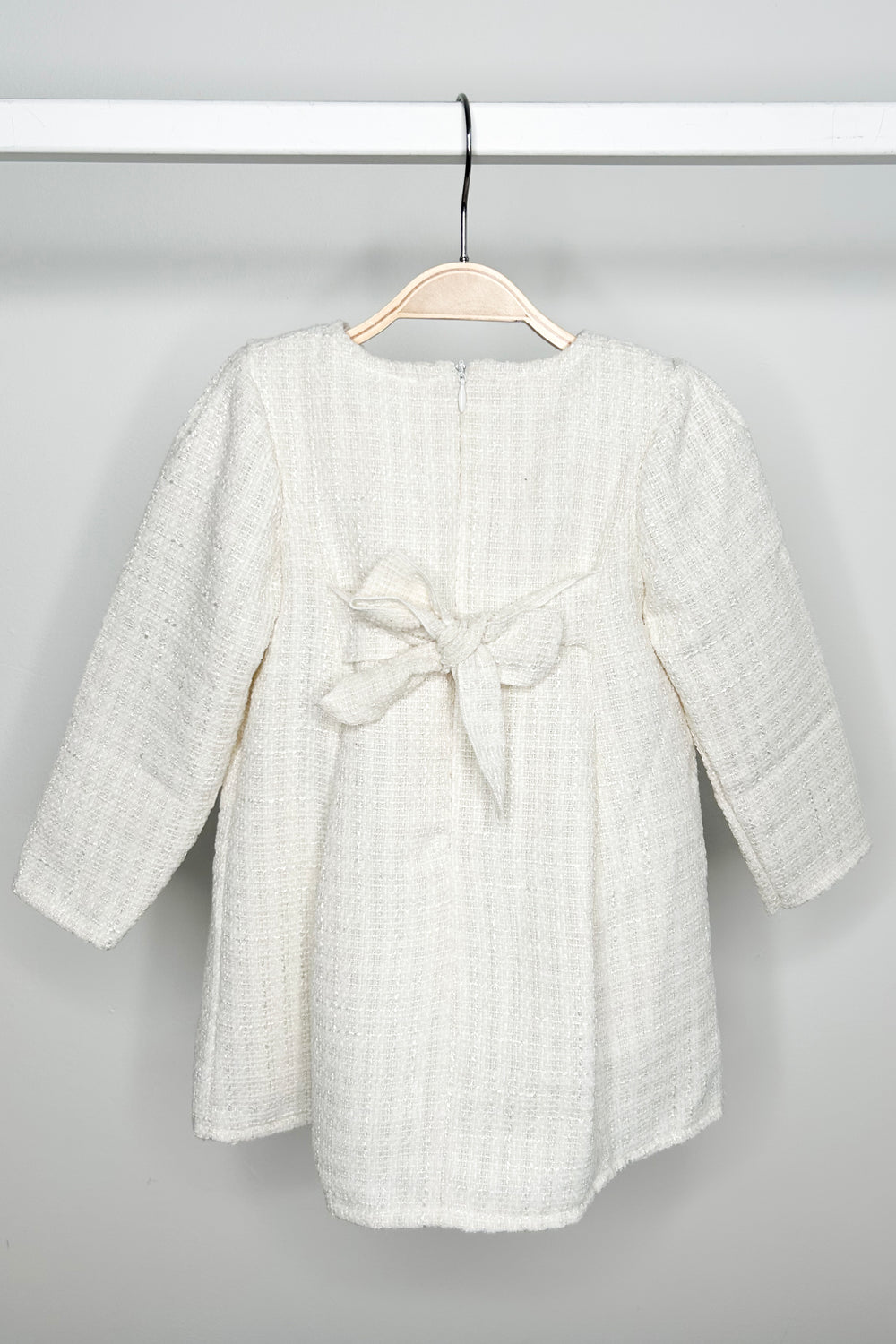 Jamiks "Ayala" Ivory Shimmer Tweed Dress | Millie and John