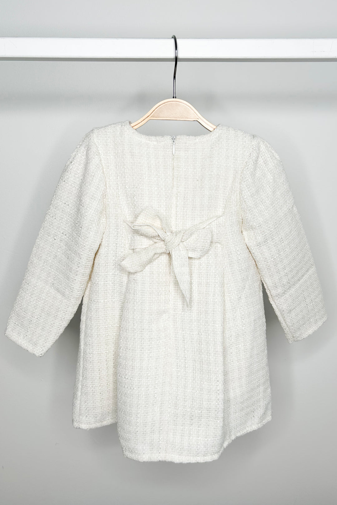 Jamiks "Ayala" Ivory Shimmer Tweed Dress | Millie and John