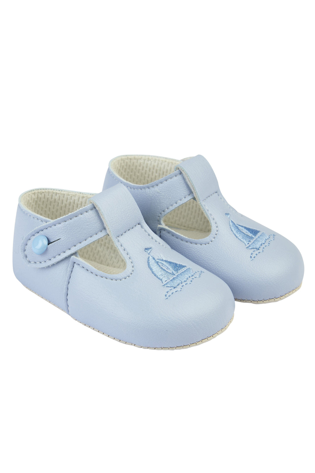 Blue Sailboat Soft Sole Shoes