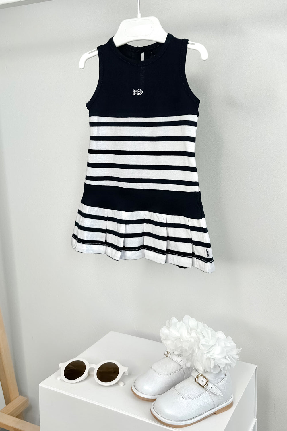Week-end à la Mer "Heidi" Navy Striped Dress | Millie and John