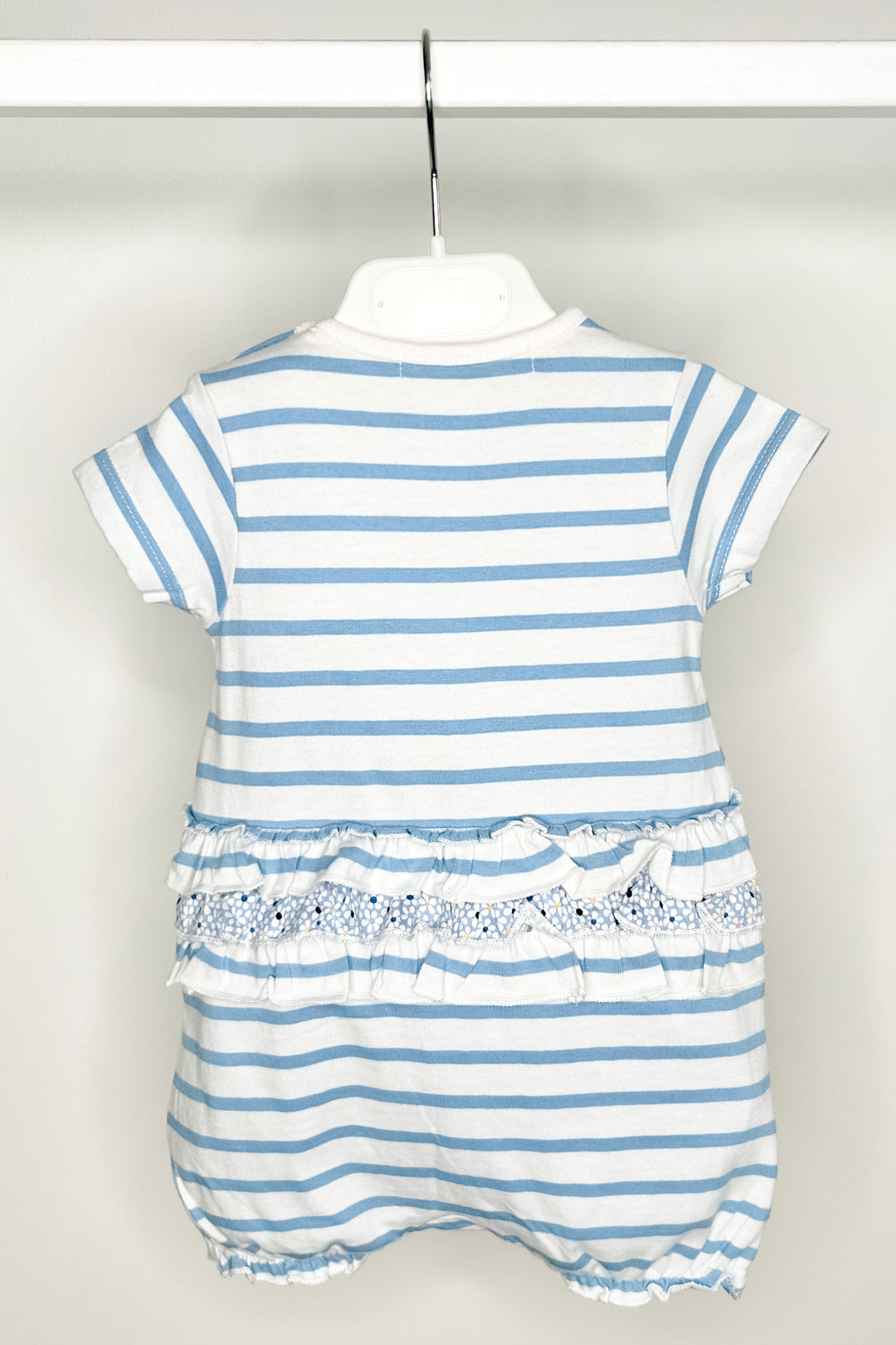 Week-end à la Mer "Juju" Blue Striped Romper & Headband | Millie and John