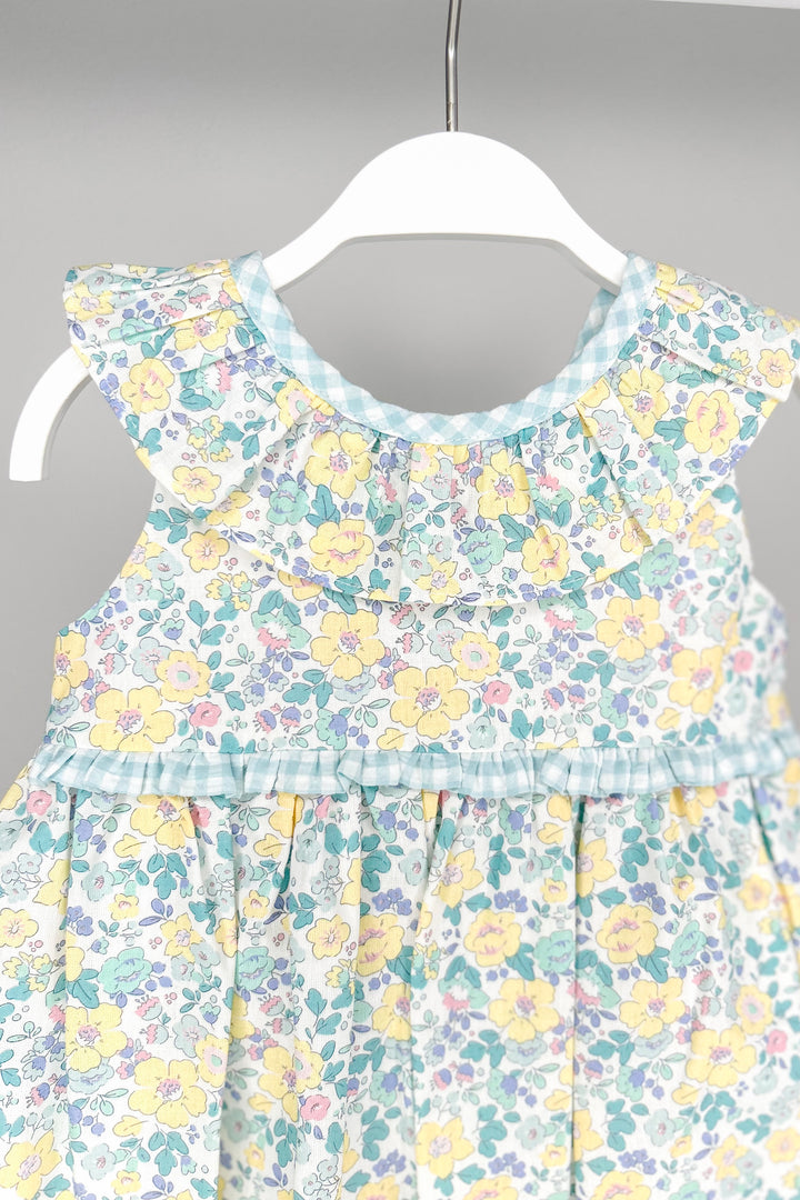 Tartaleta "Pippa" Lemon & Mint Green Liberty Floral Dress & Bloomers | Millie and John