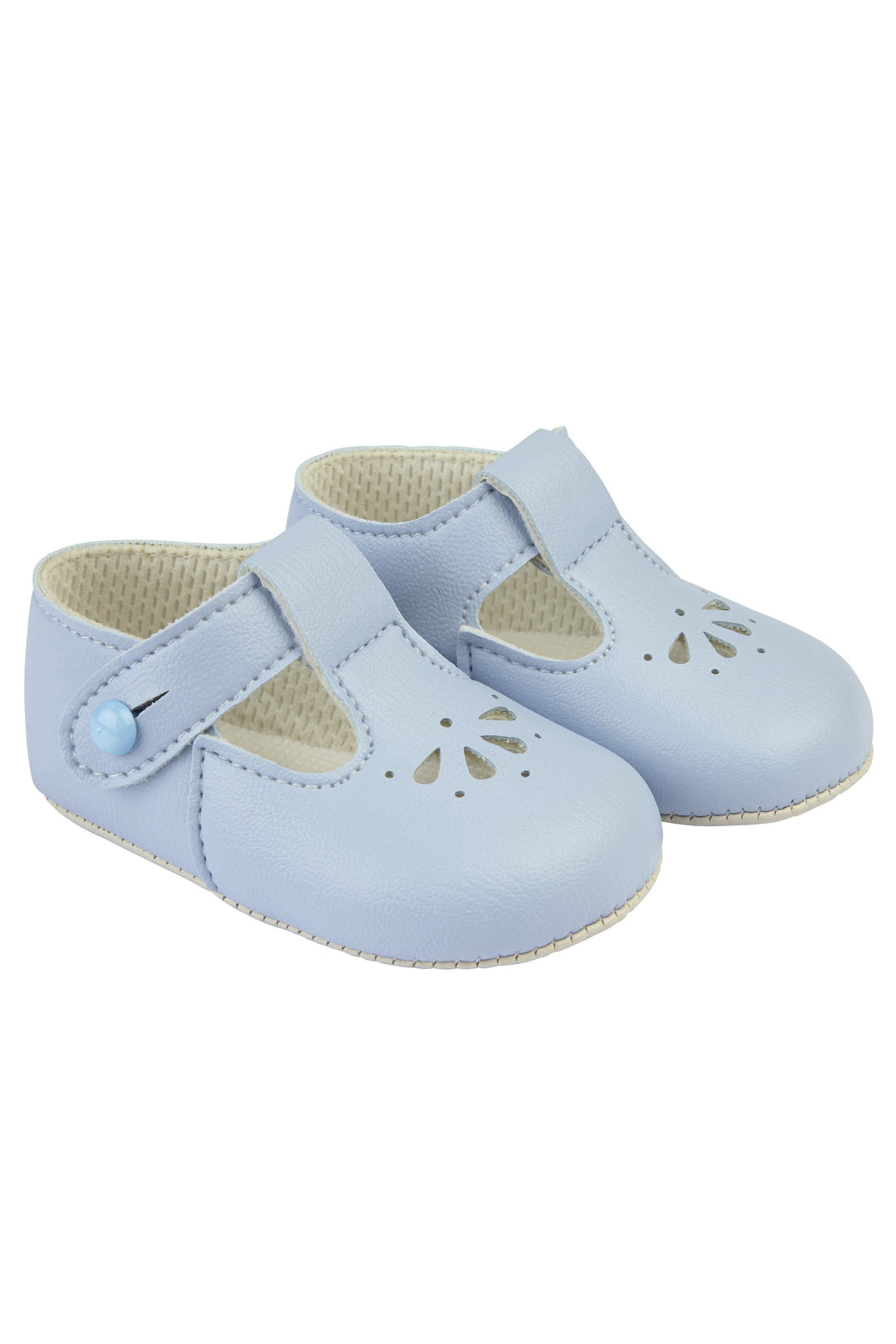 Light Blue Petal Punch T-Bar Shoes