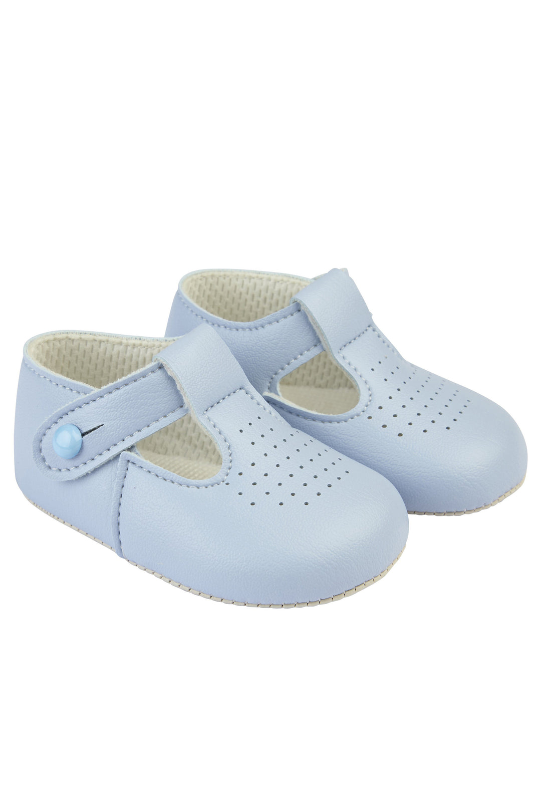 Light Blue T-Bar Soft Sole Shoes