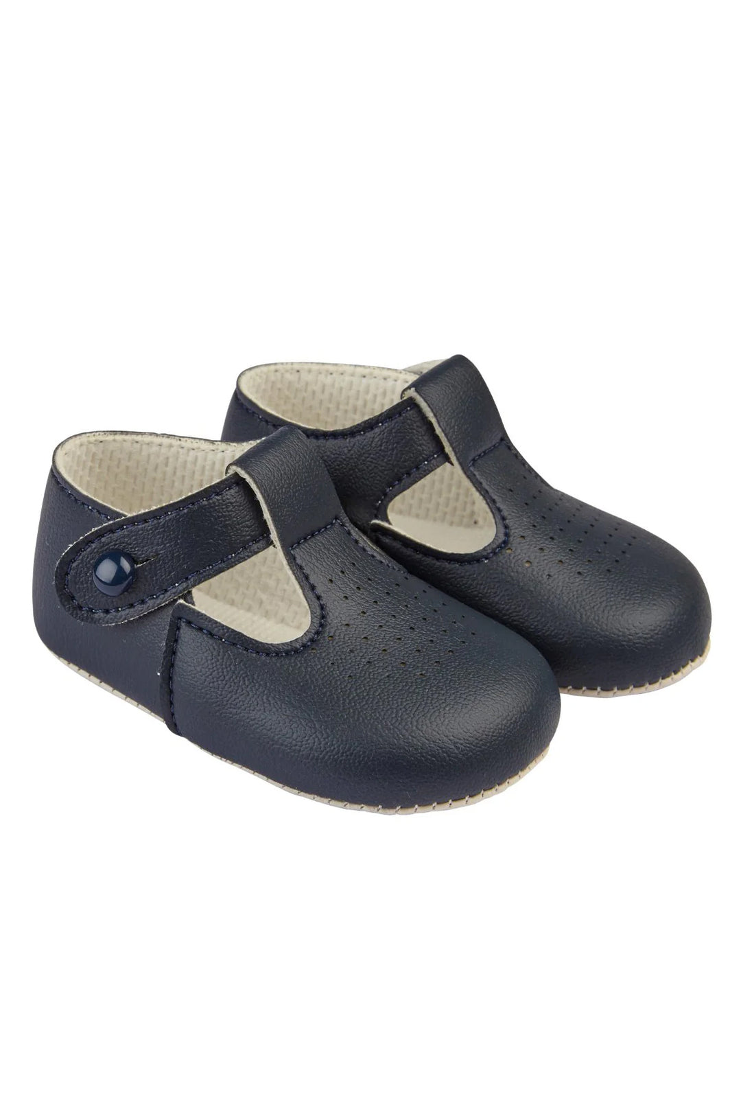 Navy Blue T-Bar Soft Sole Shoes