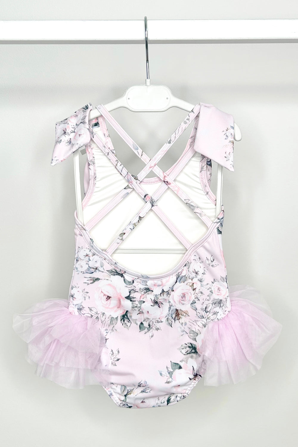 Fofettes "Alessia" Pink Floral Tulle Swimsuit | Millie and John