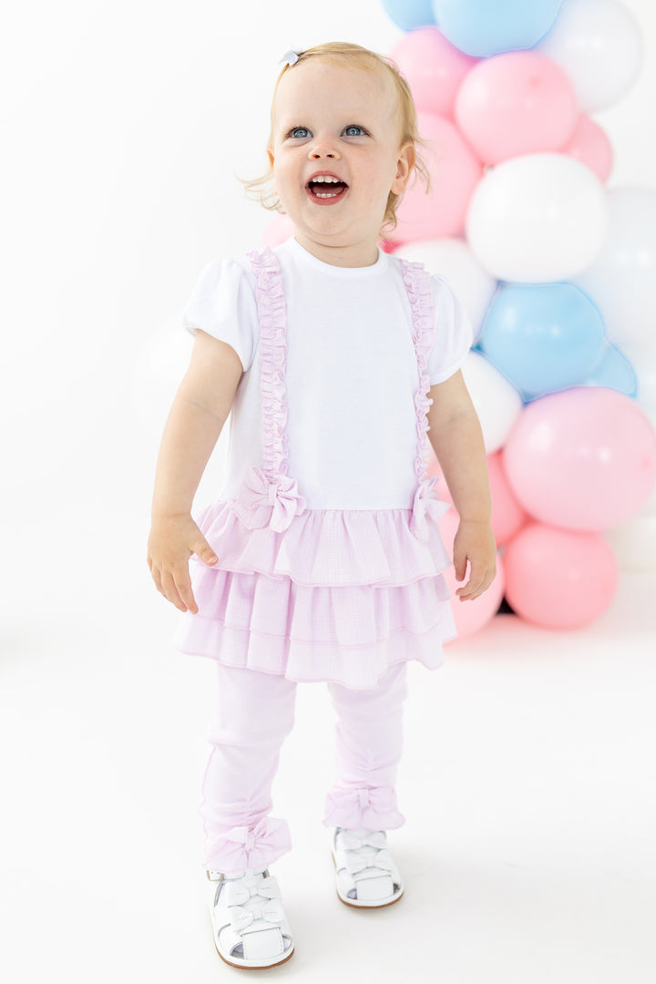 Blues Baby PREORDER "Lorelei" Pink Dress & Leggings | Millie and John