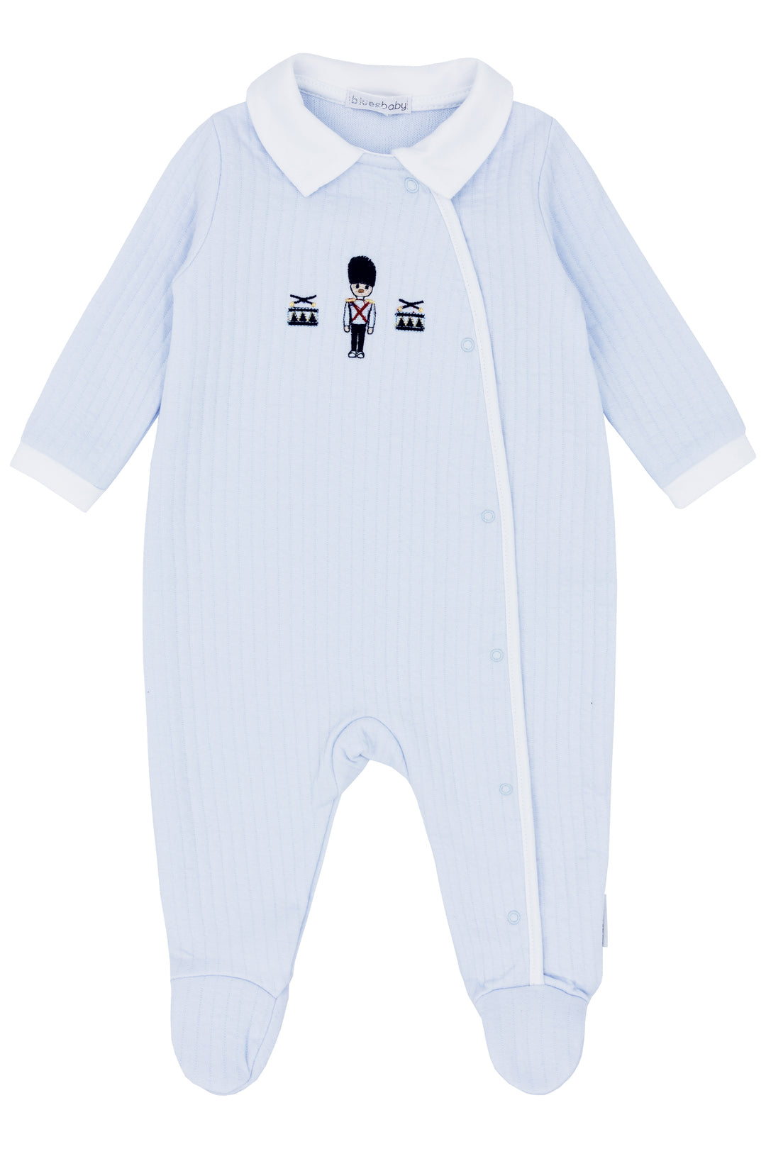 "Rowan" Baby Blue King's Guard Embroidered Sleepsuit