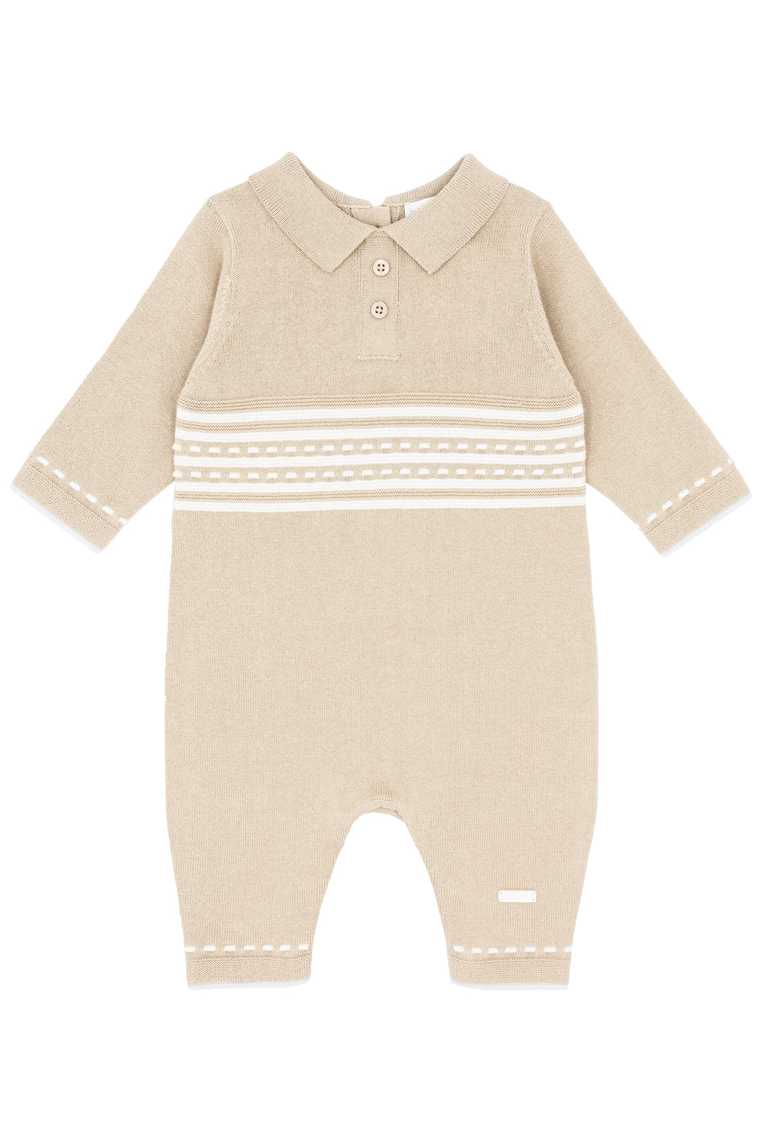 "Easton" Beige Knit Romper