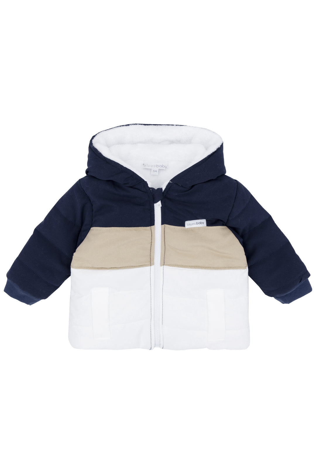 Navy & Beige Colour Block Jacket