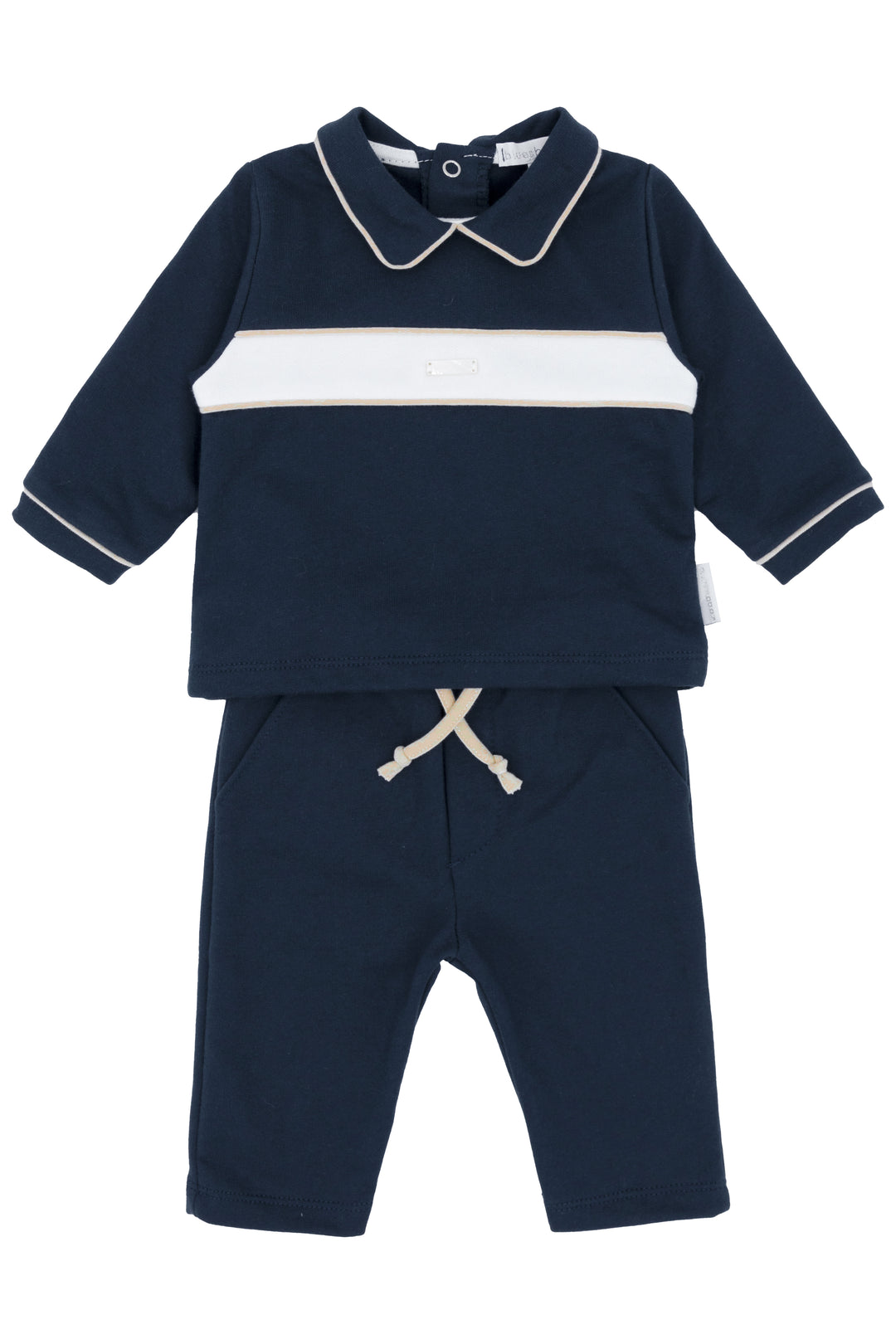 "Joel" Navy Polo Top & Trousers