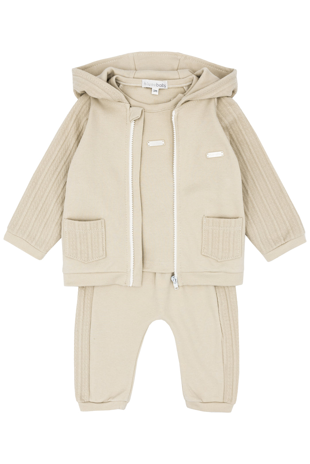 Blues Baby "Brodie" Beige 3-Piece Tracksuit | Millie and John