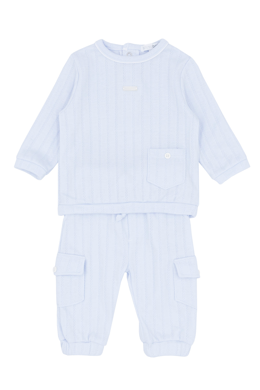 Blues Baby "Idris" Blue Cargo Pocket Top & Trousers | Millie and John