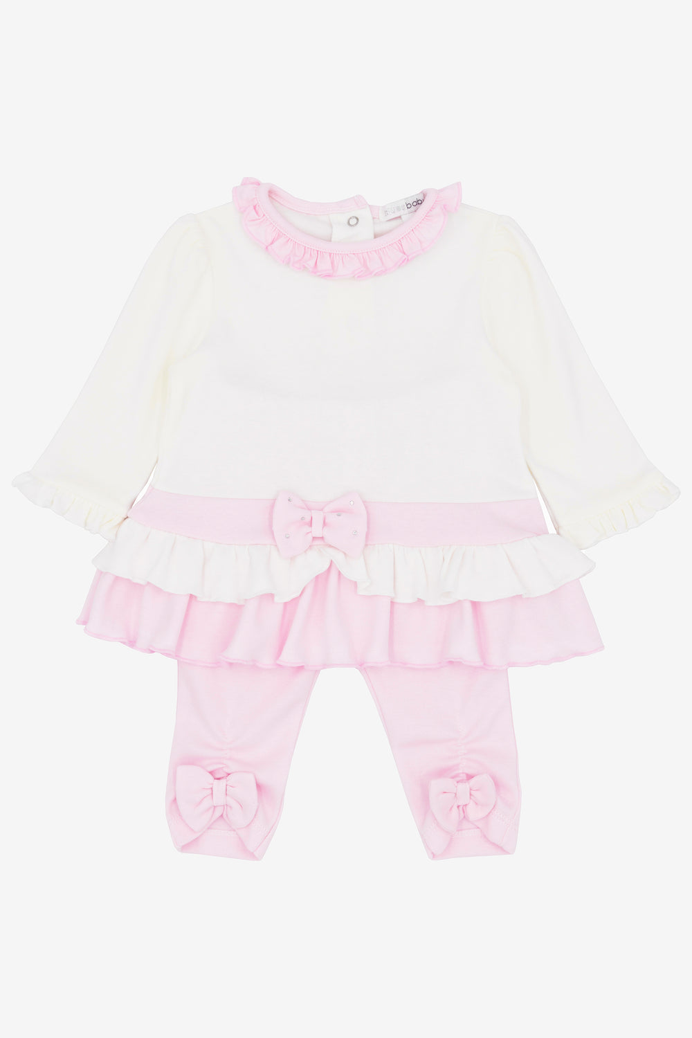 Blues Baby "Lila" Ivory & Pink Tunic Top & Leggings | Millie and John
