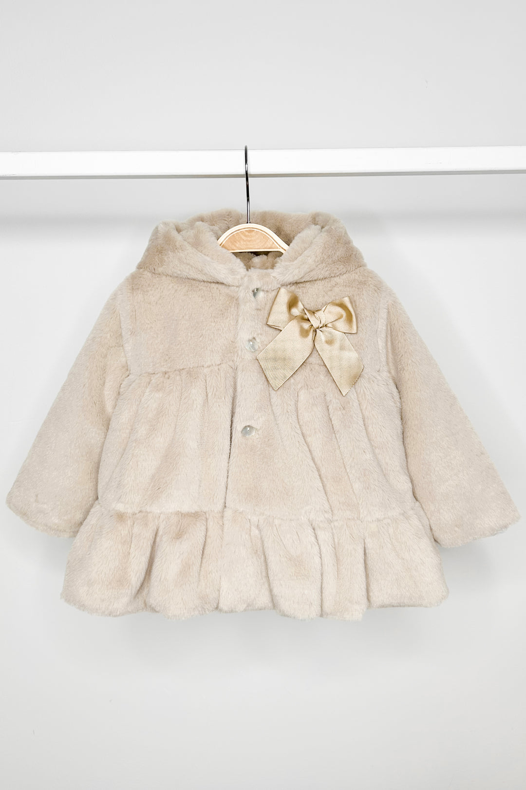 Valentina Bebes Stone Faux Fur Hooded Coat | Millie and John