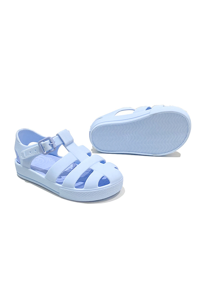 Marena "Monaco" Matte Blue Jelly Sandals | Millie and John