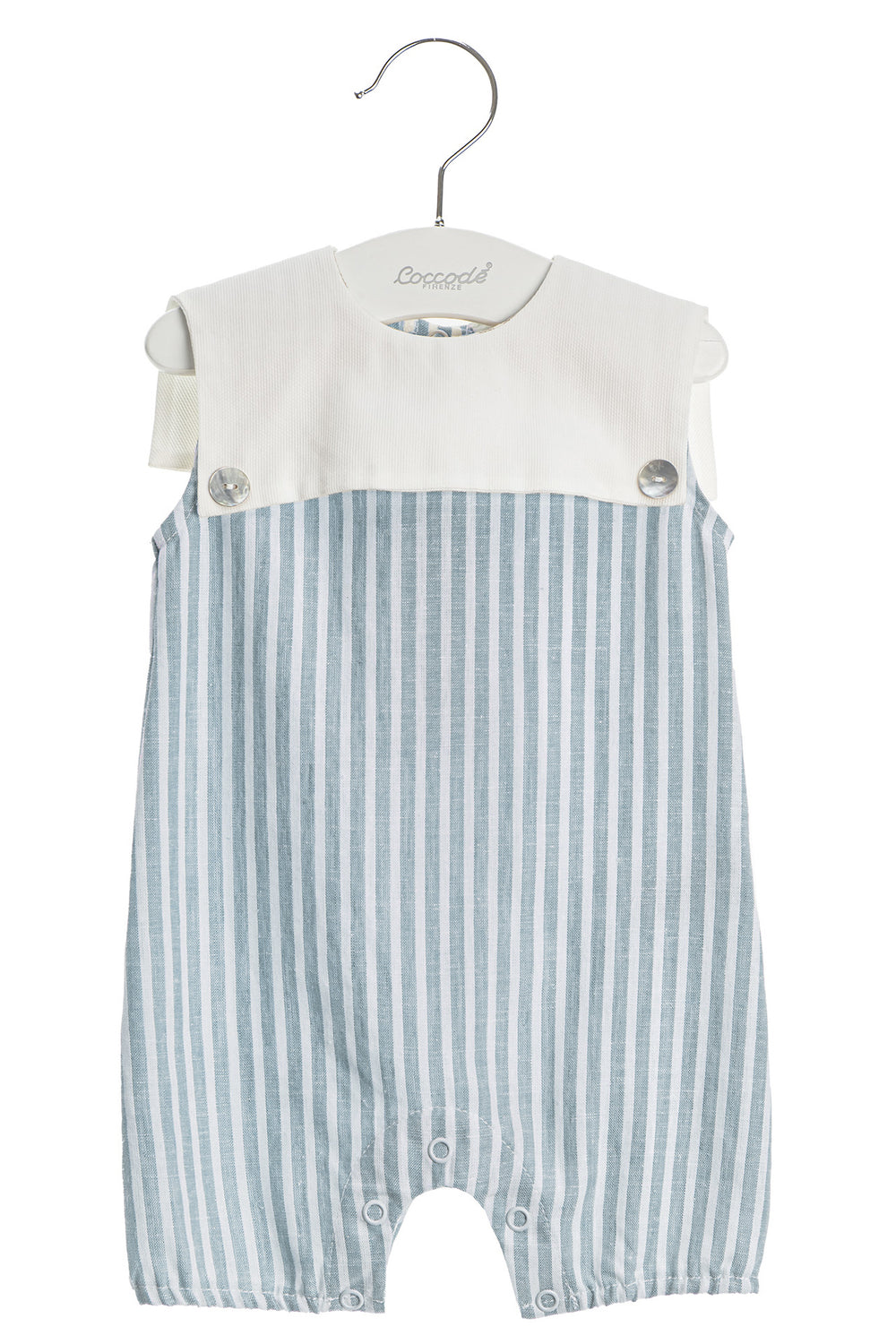 Coccodè "Bernard" Linen Stripe Sailor Romper | Millie and John