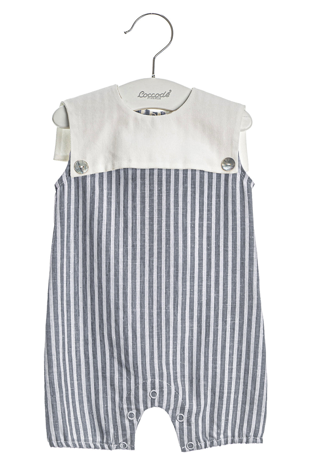 Coccodè "Bernard" Linen Stripe Sailor Romper | Millie and John