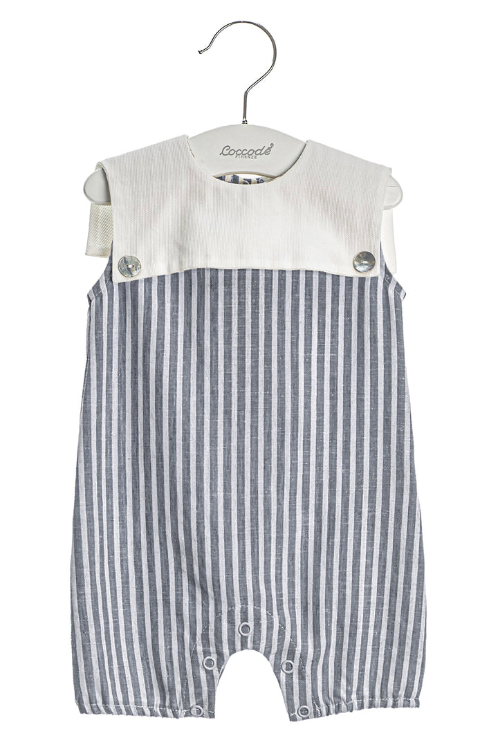 Coccodè "Bernard" Linen Stripe Sailor Romper | Millie and John