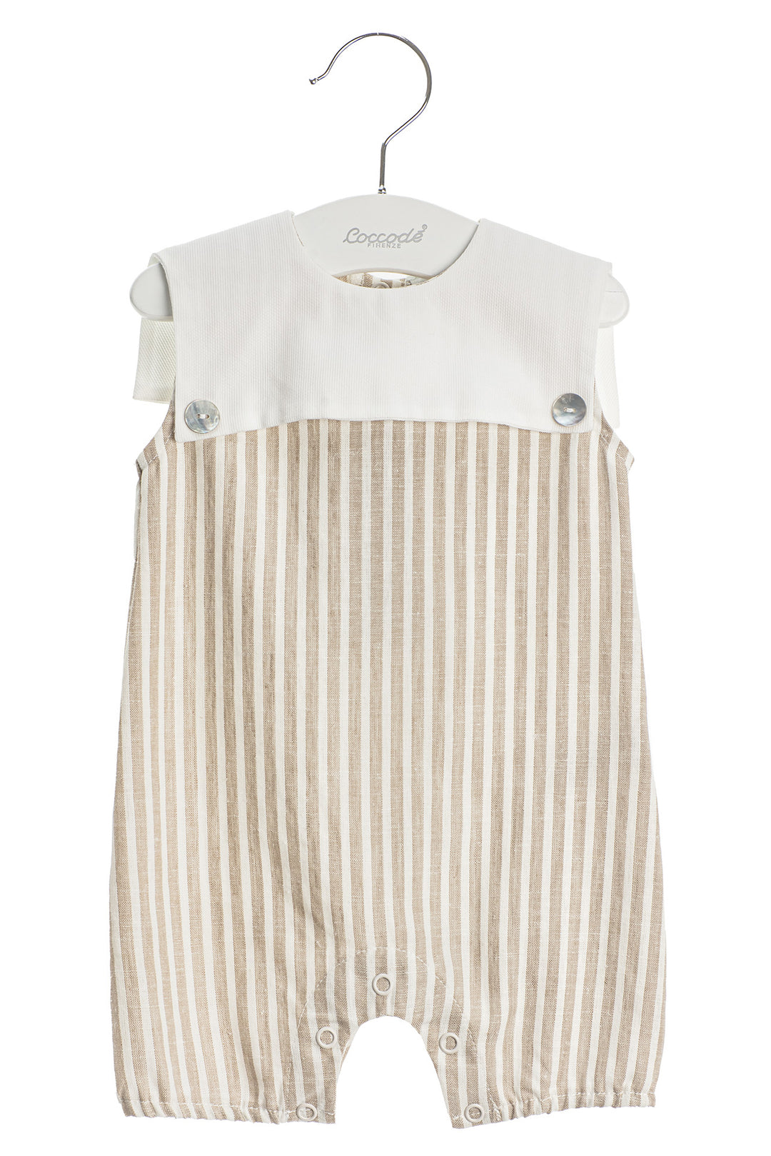 Coccodè "Bernard" Linen Stripe Sailor Romper | Millie and John