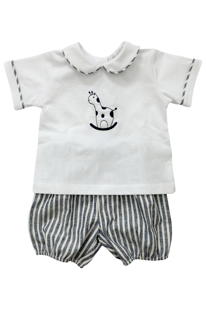 Coccodè "Norbert" Striped Giraffe Top & Jam Pants | Millie and John