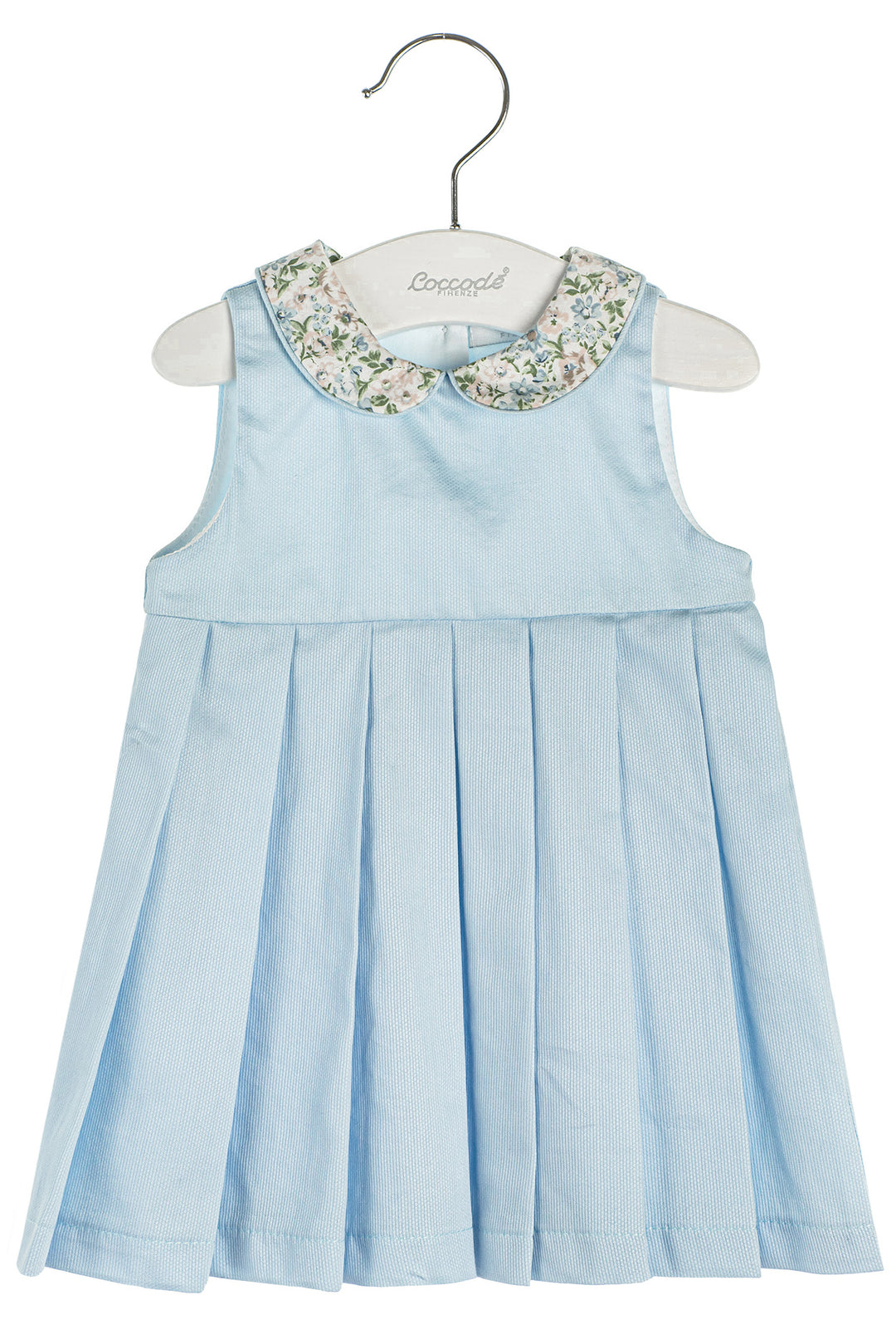 Coccodè "Rosaline" Powder Blue Floral Pleated Dress | Millie and John