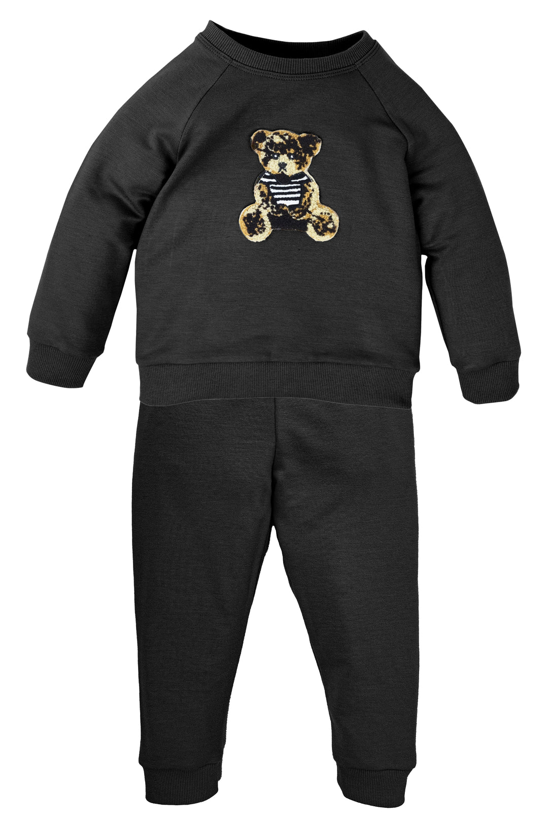 Jamiks "Timothy" Black Bamboo Teddy Tracksuit | Millie and John