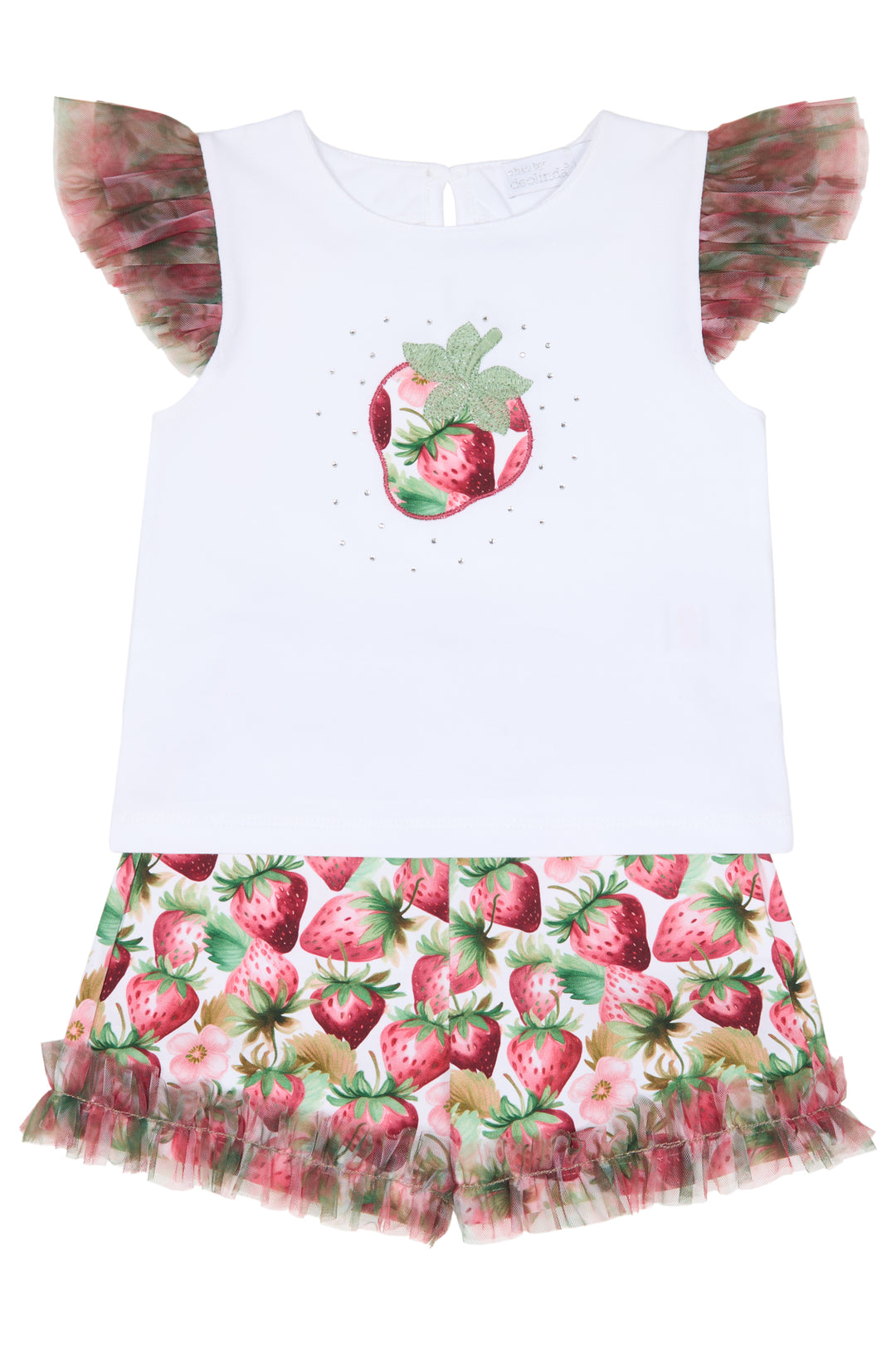 Chic by Deolinda "Molly" Strawberry Tulle Top & Shorts | Millie and John
