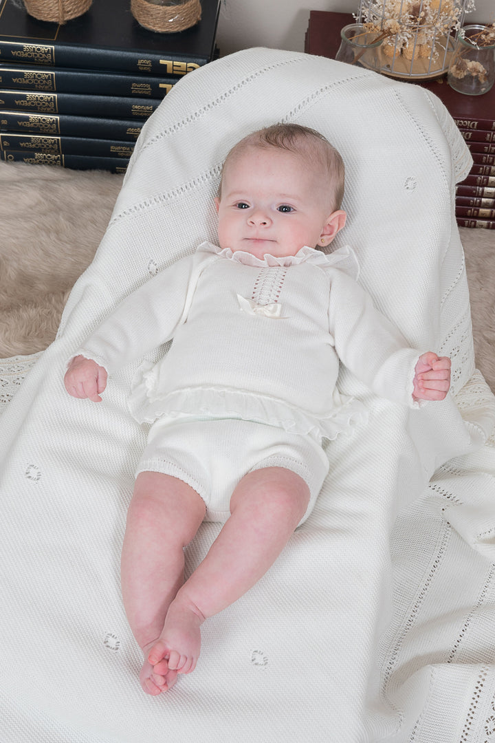 Granlei "Cora" Ivory Knit Top & Bloomers | Millie and John