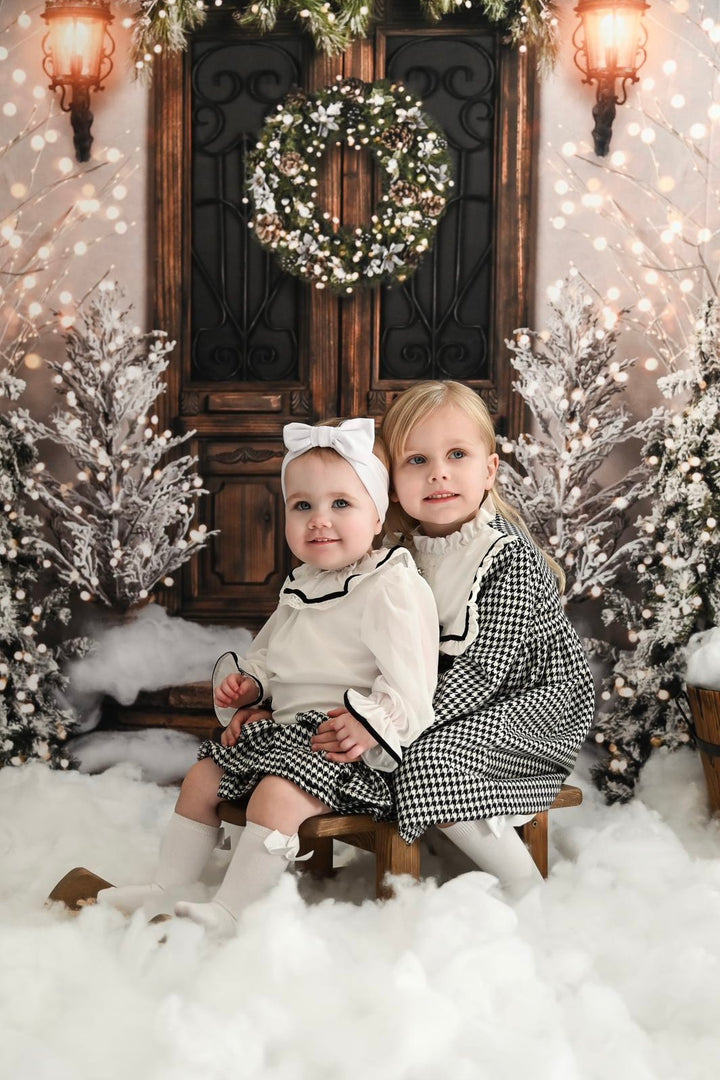 Fofettes "Dixie" Blouse & Black Houndstooth Skort | Millie and John