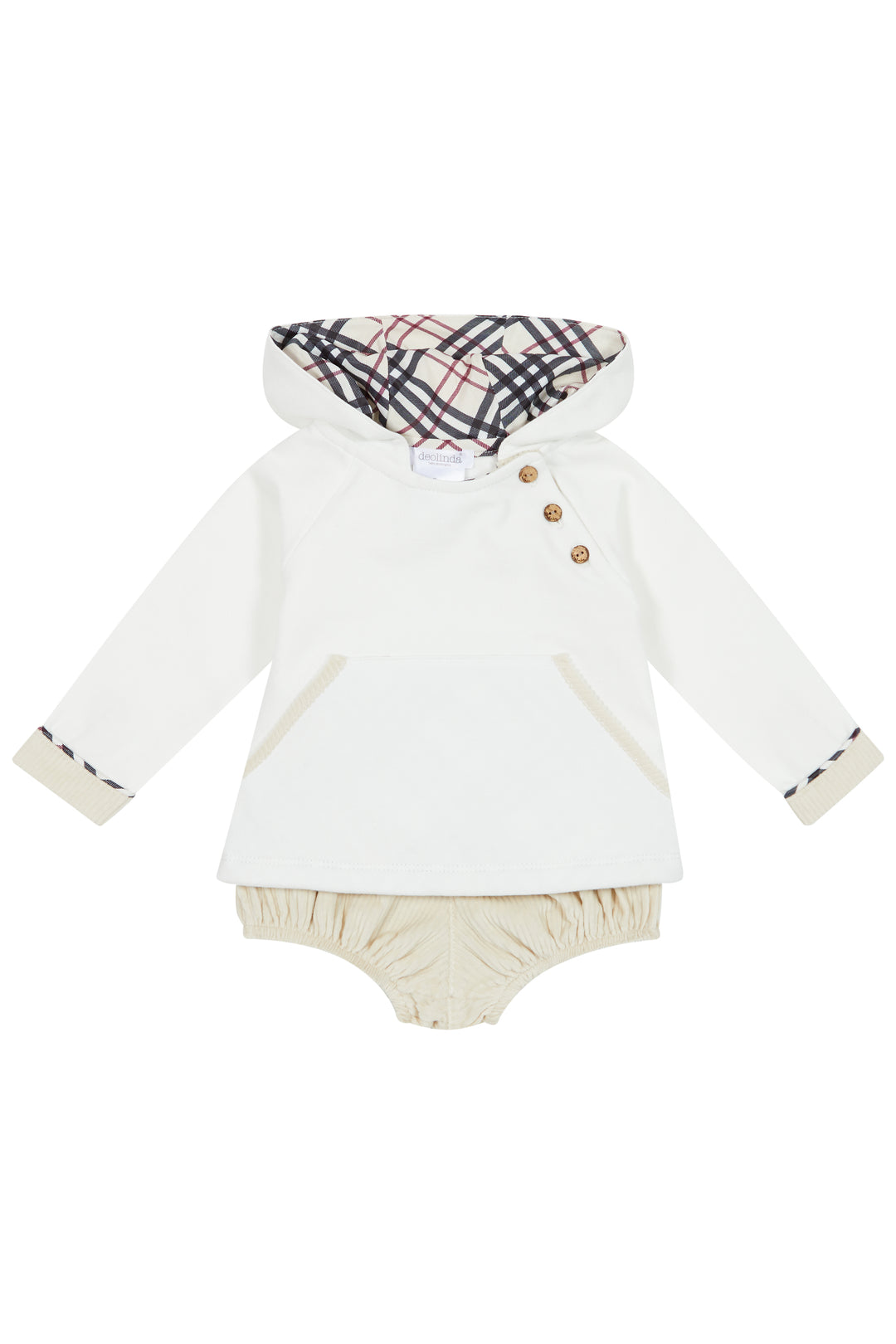 "Christian" Ivory Hoodie & Sand Cord Jam Pants