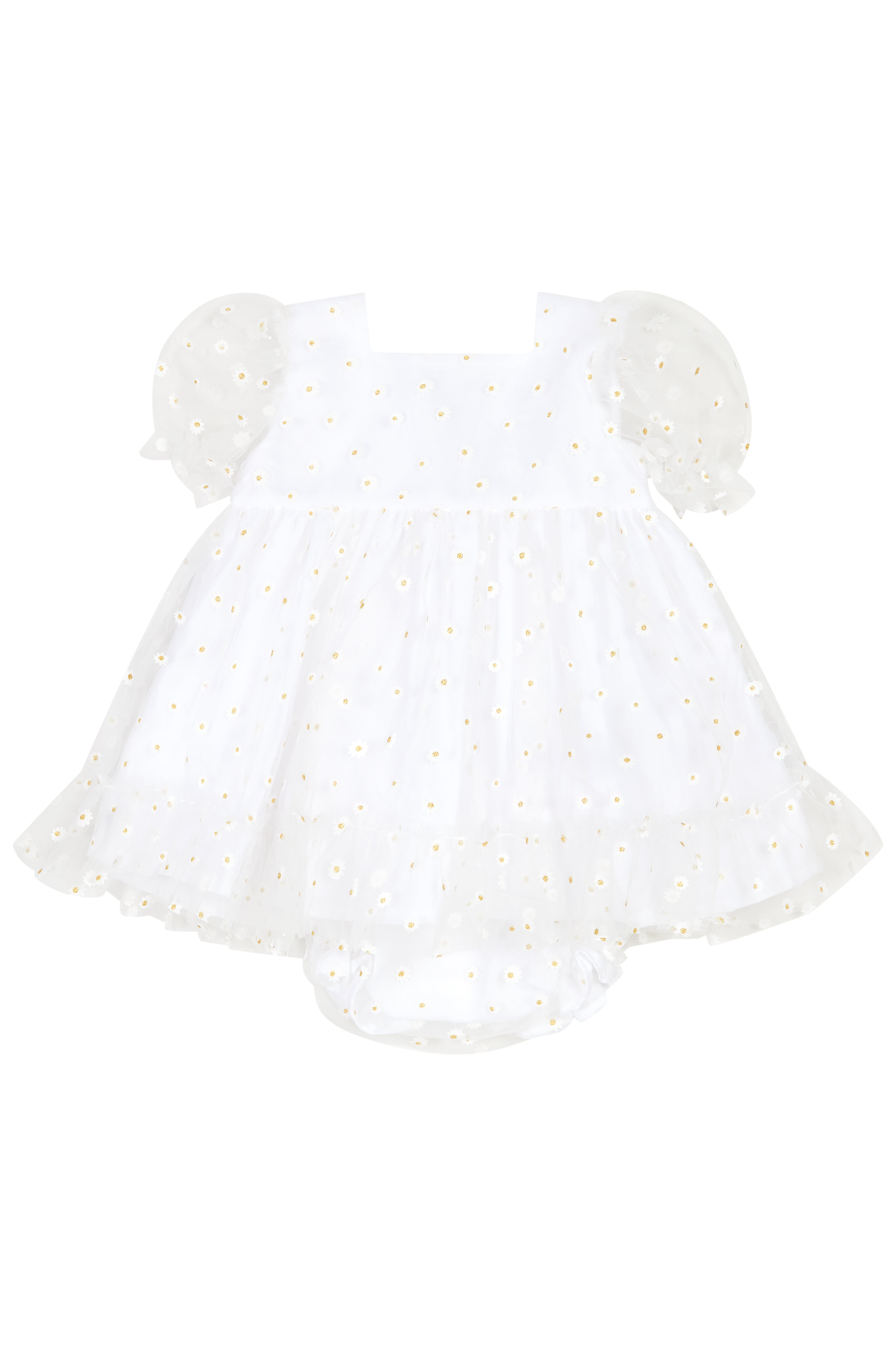 Chic by Deolinda SS24  Flora White Tulle Daisy Print Dress Set – Millie  and John