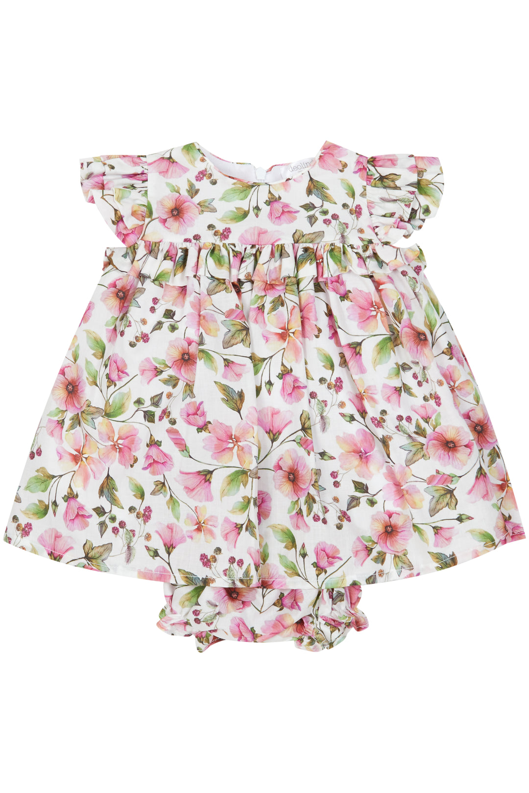 Deolinda PREORDER "Cecilia" Dusky Pink Floral Dress & Bloomers | Millie and John