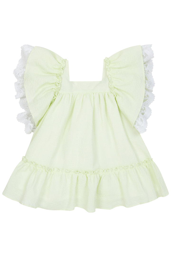 Deolinda PREORDER "Athena" Pale Green Lace Dress | Millie and John