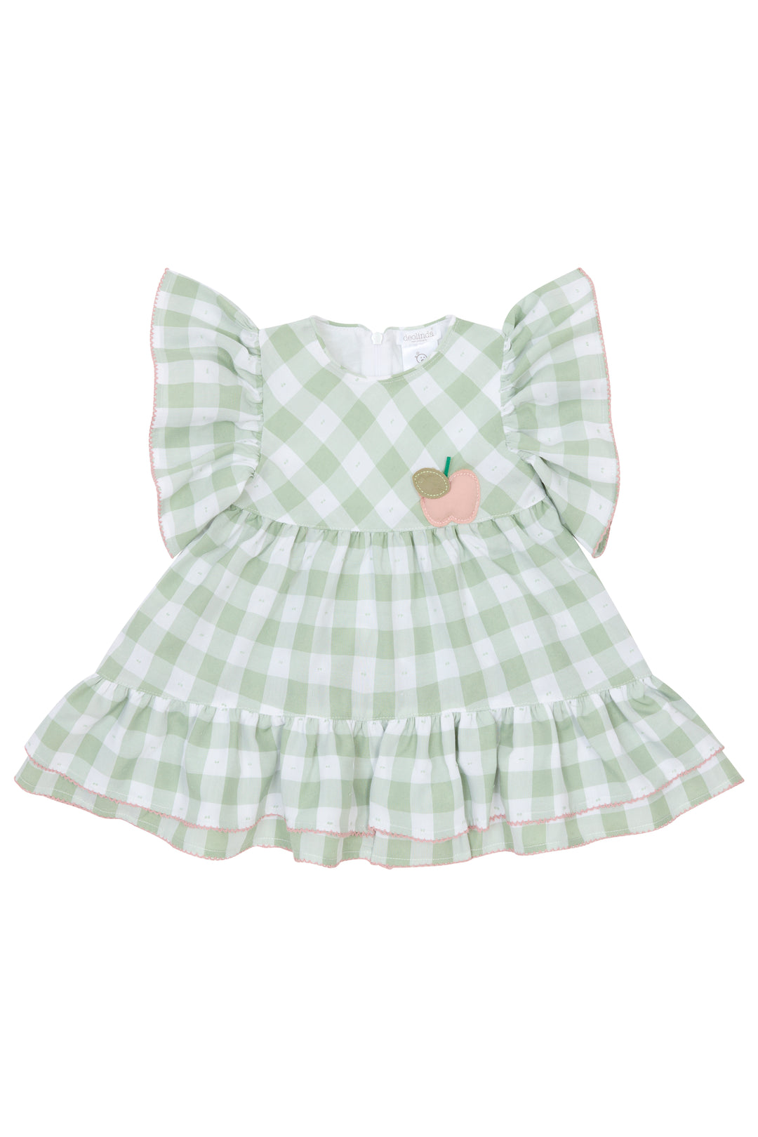 Deolinda "Rosie" Sage Green Gingham Dress | Millie and John