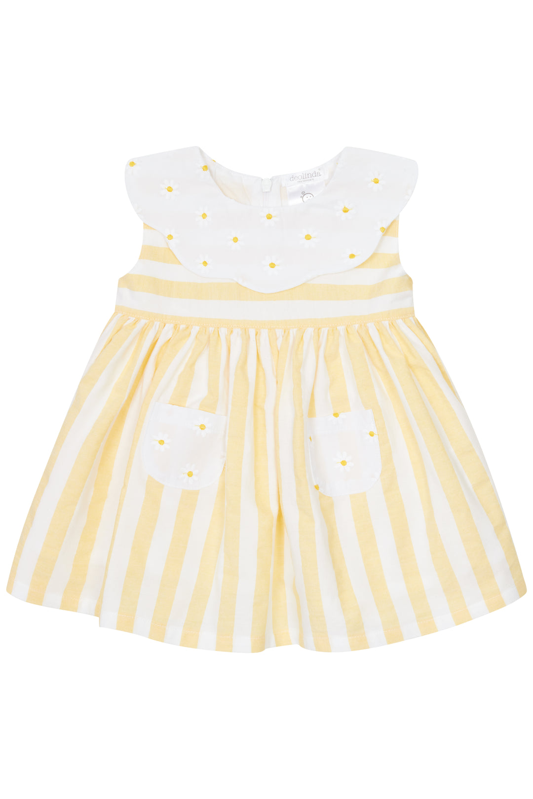 Deolinda "Pippa" Pale Yellow Striped Dress | Millie and John