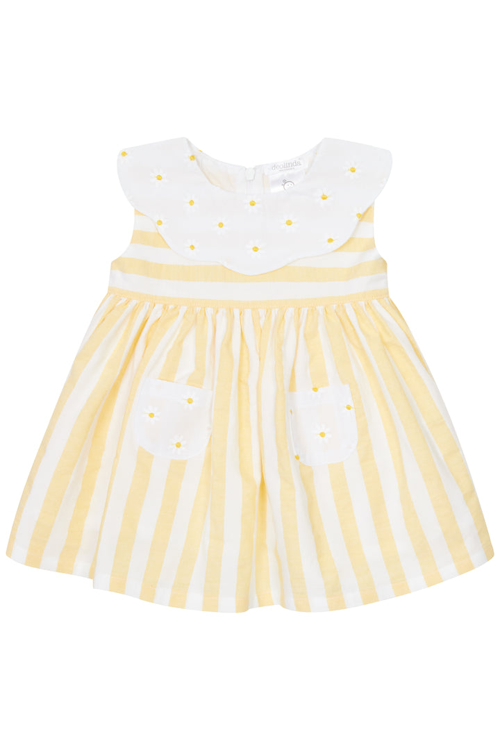 Deolinda "Pippa" Pale Yellow Striped Dress | Millie and John