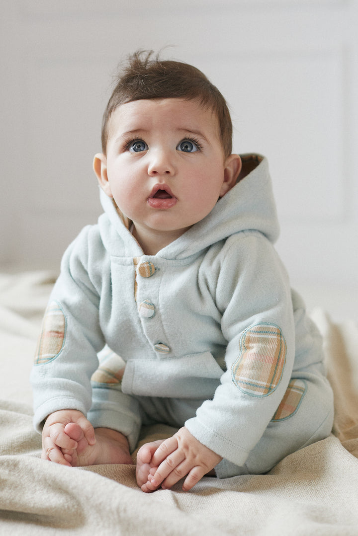 Deolinda "Finlay" Sage Green Tartan Hooded Tracksuit | Millie and John