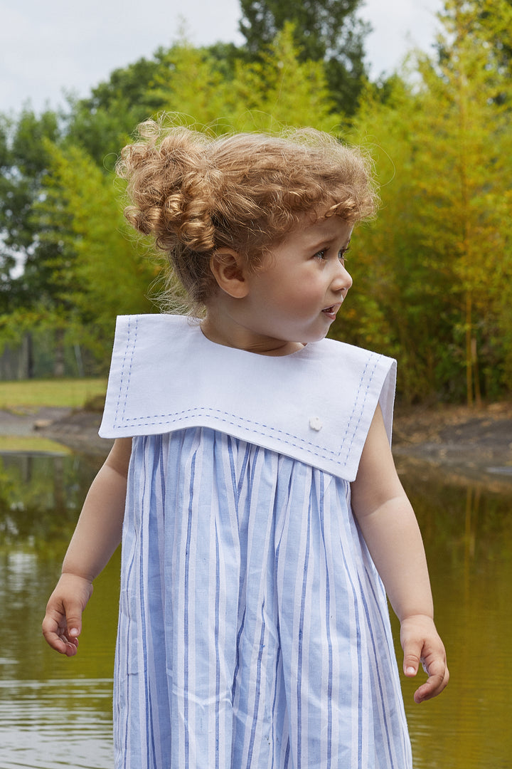 Deolinda PREORDER "Penelope" Blue Striped Sailor Dress | Millie and John