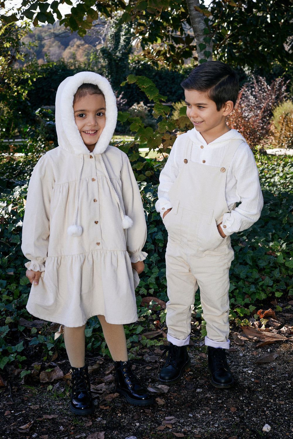 Deolinda "Henry" Sand Needlecord Dungaree Set | Millie and John