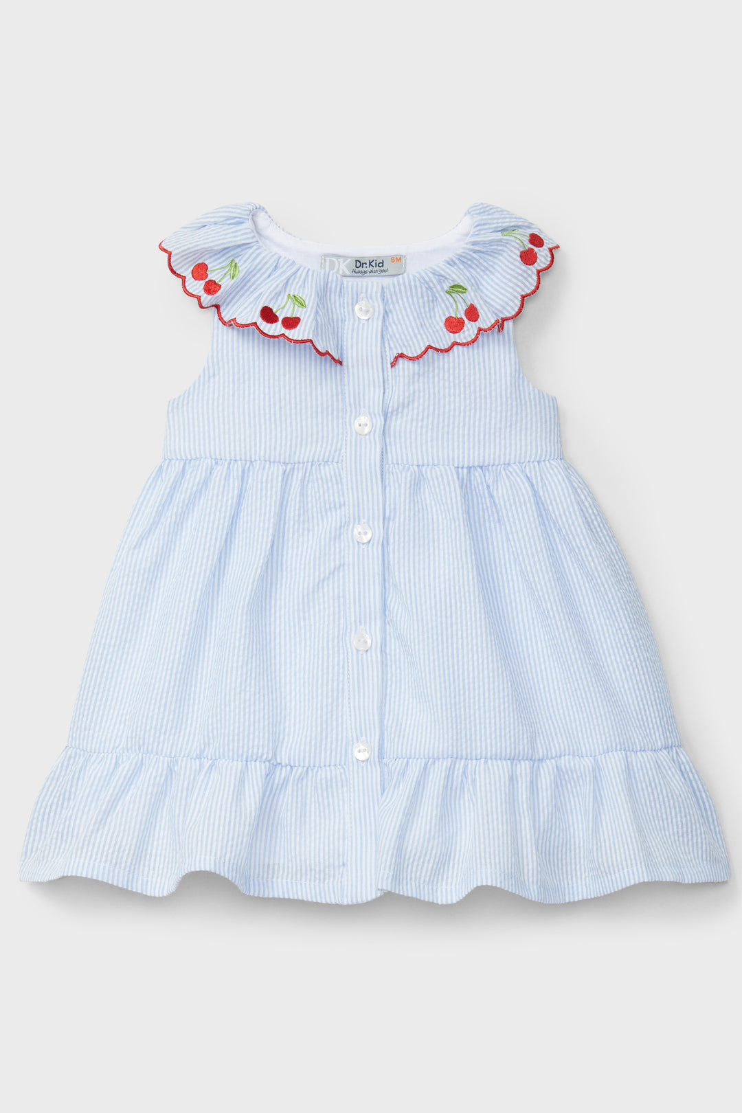 Dr Kid Blue Striped Cherry Dress | Millie and John