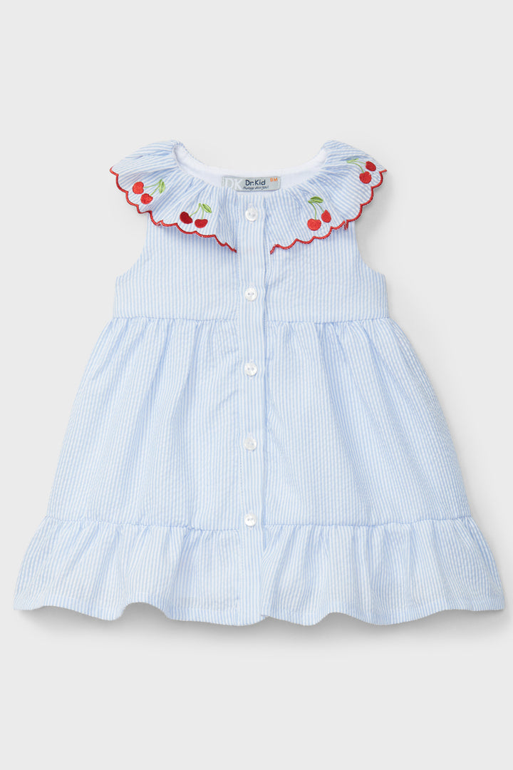 Dr Kid Blue Striped Cherry Dress | Millie and John