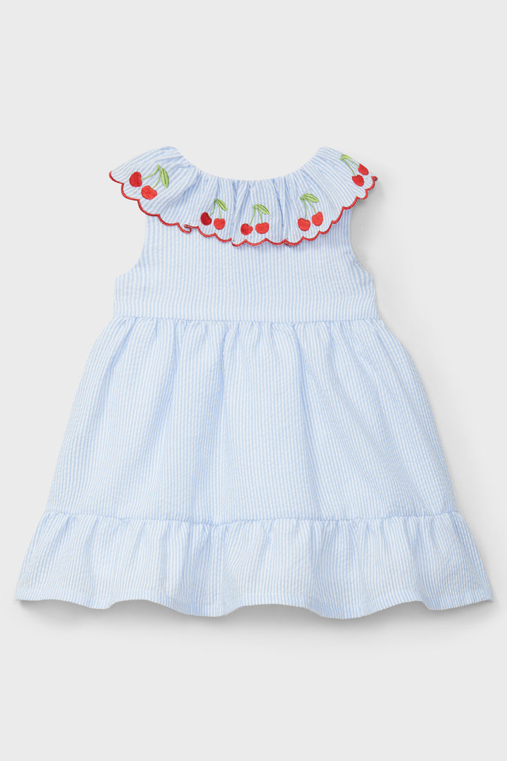Dr Kid Blue Striped Cherry Dress | Millie and John