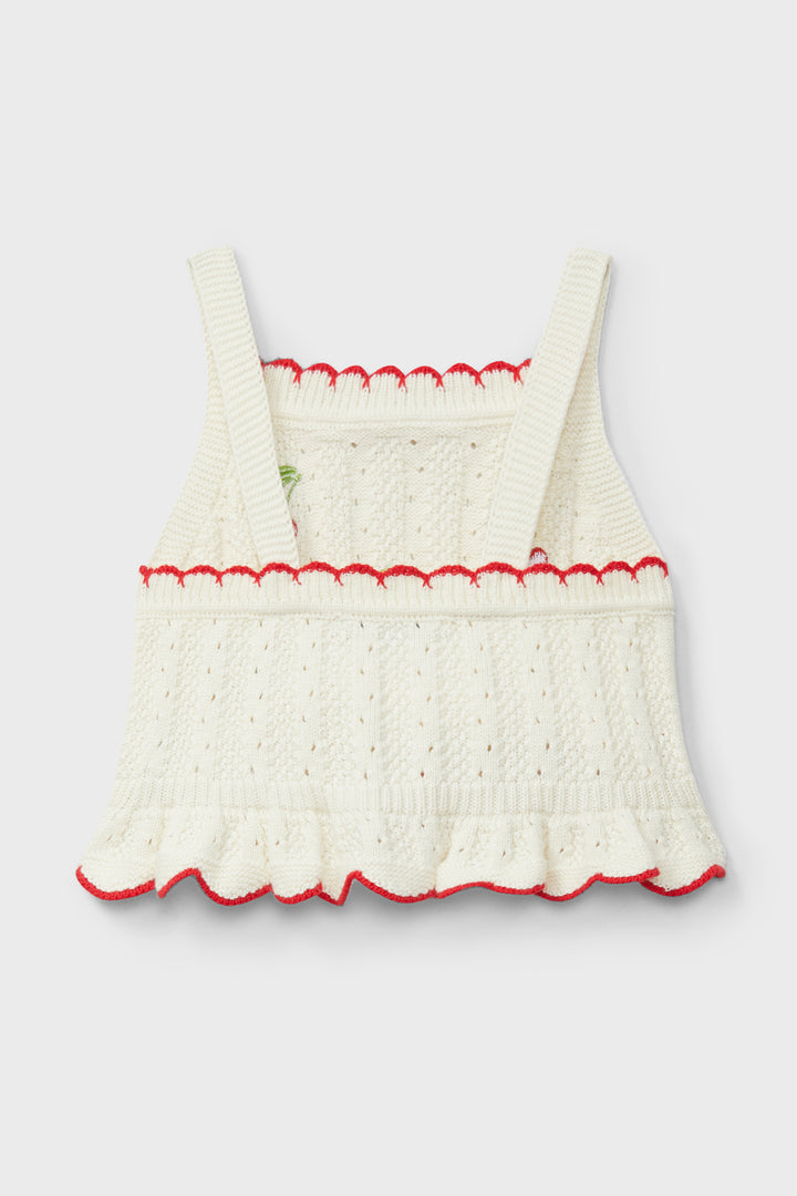 Dr Kid Cream & Red Knit Cherry Top & Skirt | Millie and John