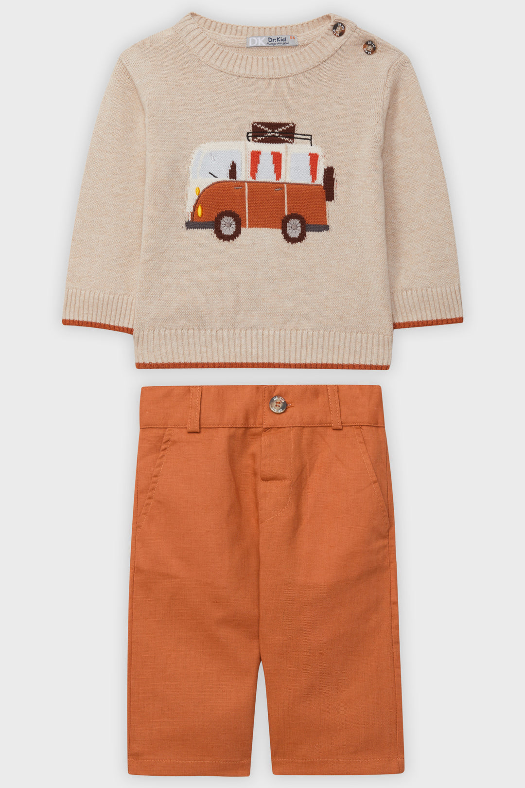 Dr Kid Rust Campervan Jumper & Trousers | Millie and John