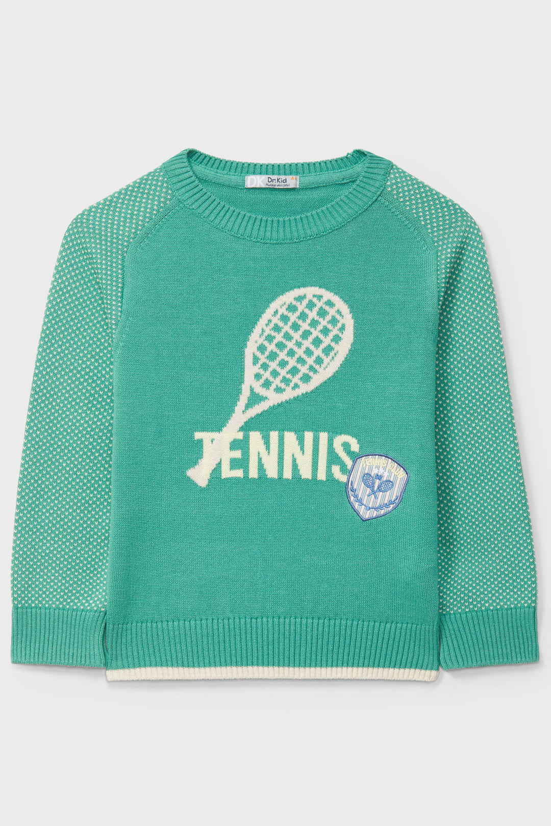 Dr Kid Green Tennis Knit Jumper | Millie and John